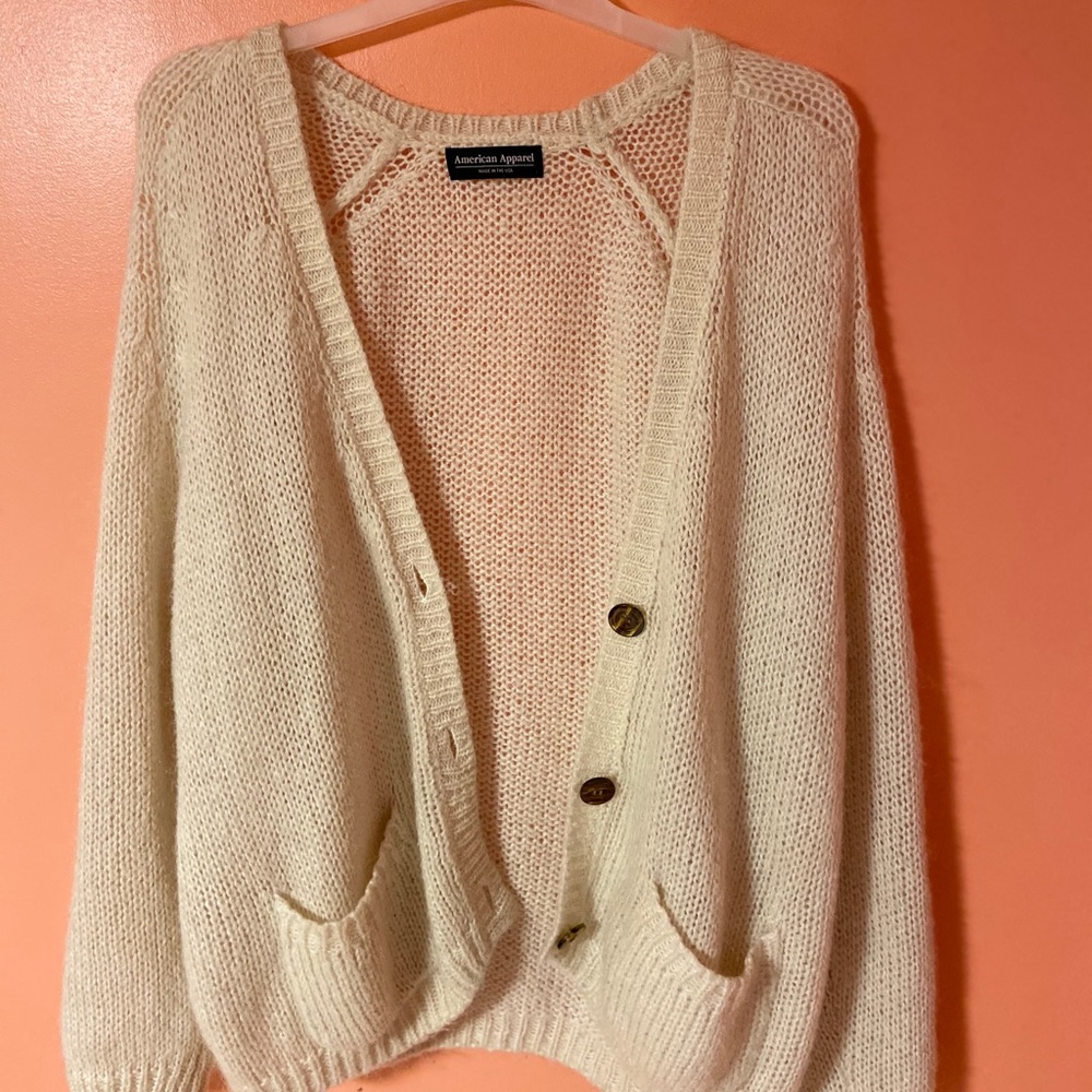 American Apparel Cream Cardigan